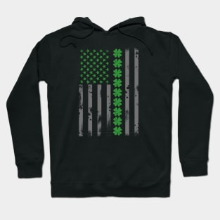 St Patrick's Day Irish American Flag Gift Hoodie